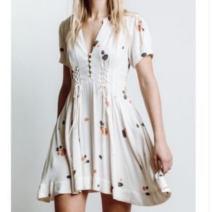 Free People DREAM GIRL MINI DRESS IN IVORY COMBO